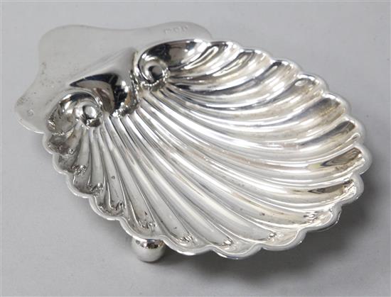 A George V silver butter shell, London, 1921,